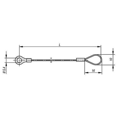 Kipp Pin Retaining Cables with eye K0367.0300